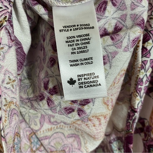NORTHERN REFLECTIONS bohemian long sleeve dressy flowy  top size M - Picture 5 of 8